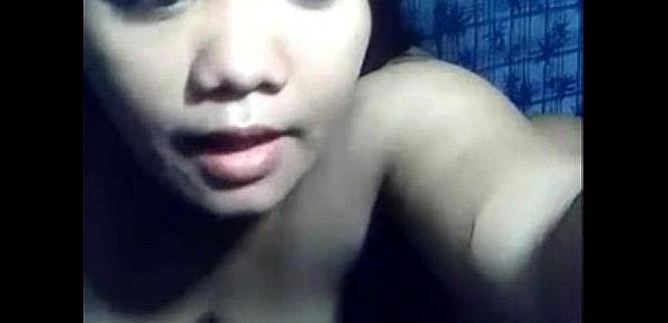  Busty Asian MILF rubs her pussy on webcam